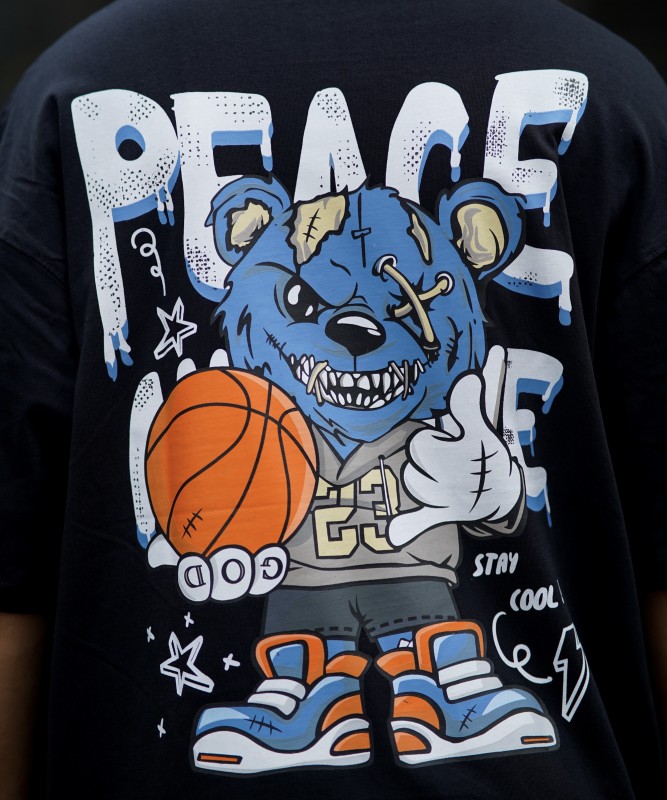 “Peace” graphic drop shoulder t shirt (unisex)
