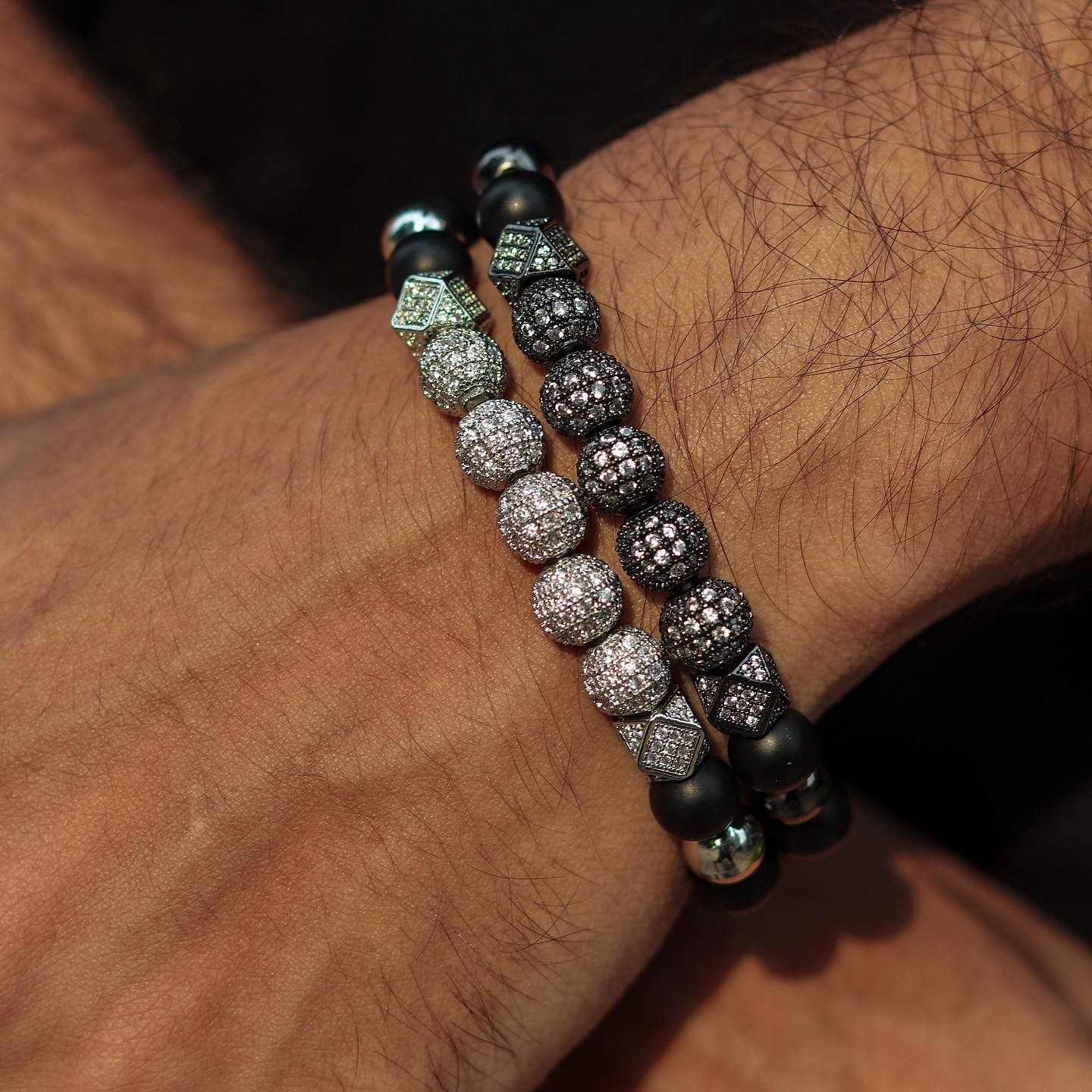 Iced out bead bracelet