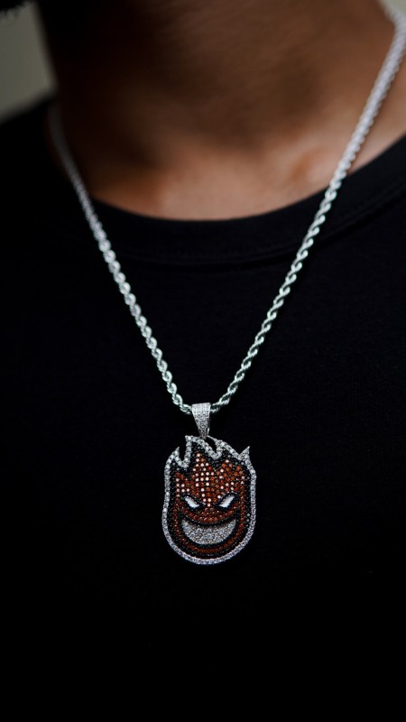Red flame pendant chain