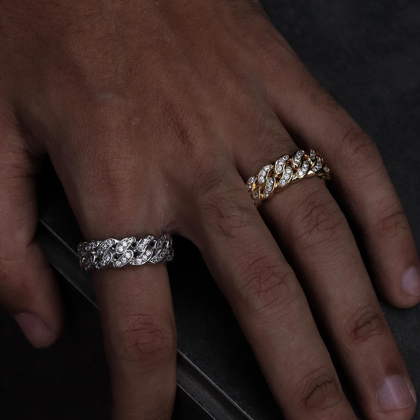 Icy cuban ring