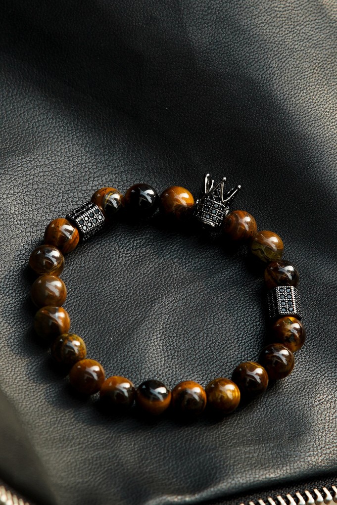Crown gemstone bracelet