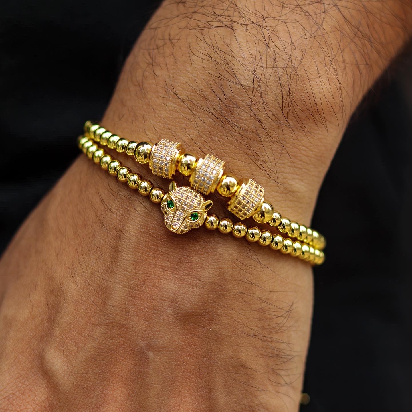 Chrome puma bracelet set