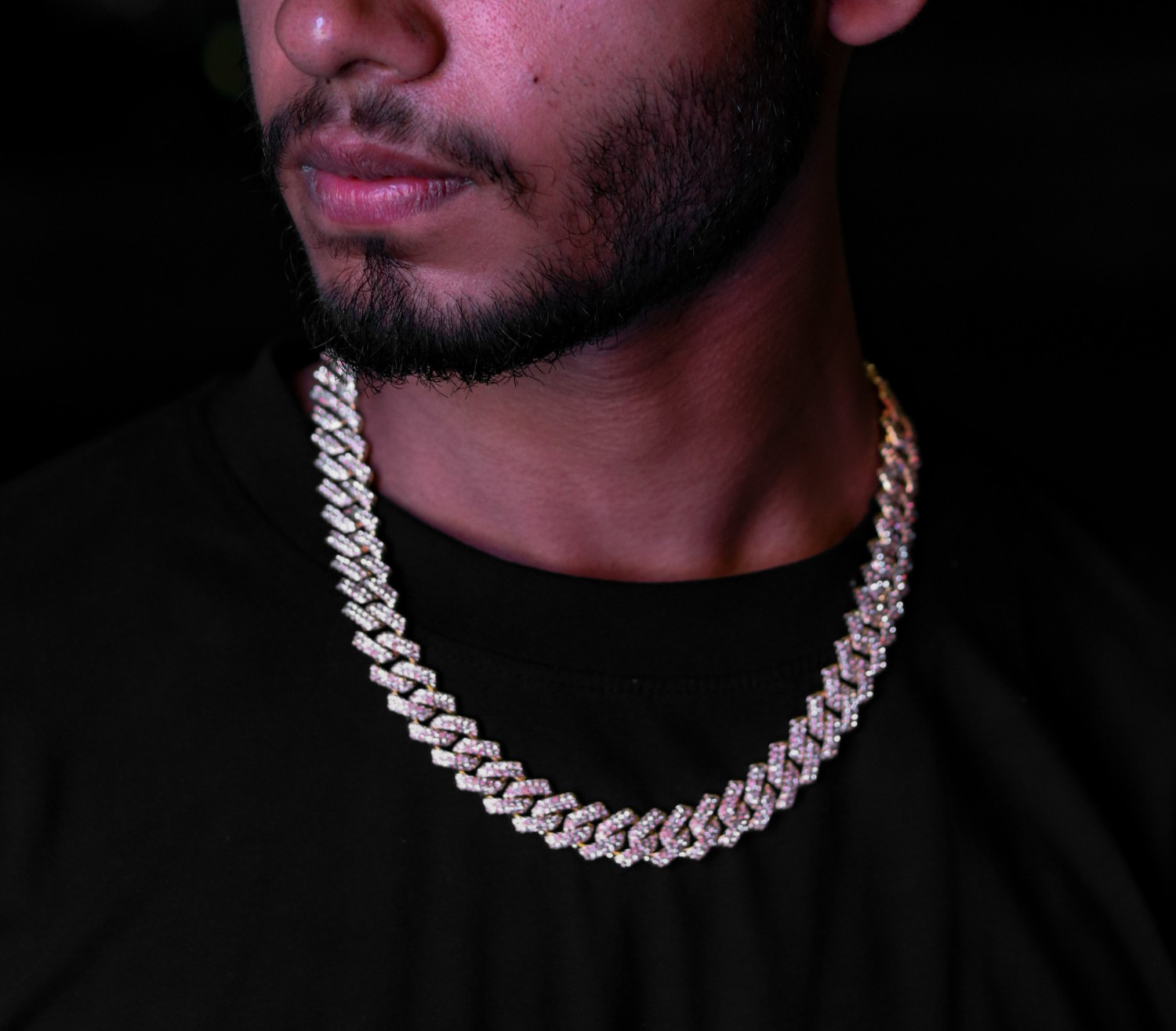 13mm zircon prong chain